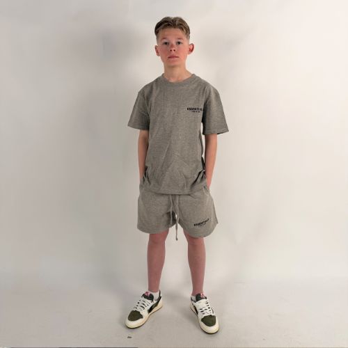 Fear of God Essentials Dark Oatmeal Kids Summer Set