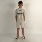 Fear of God Essentials Light Oatmeal Kids Summer Set