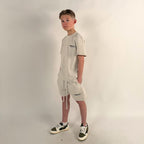 Fear of God Essentials Light Oatmeal Kids Summer Set