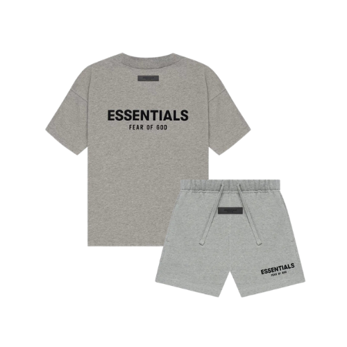 Fear of God Essentials Dark Oatmeal Kids Summer Set