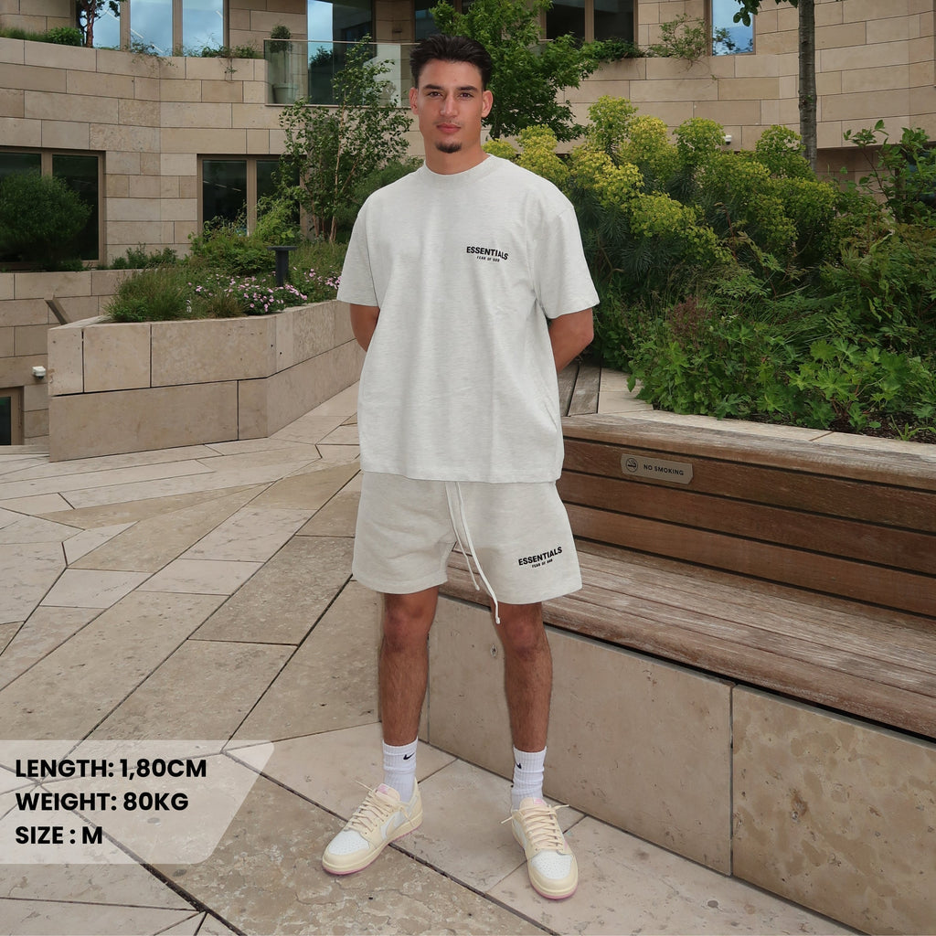 Fear of God Essentials Light Oatmeal Summer Set