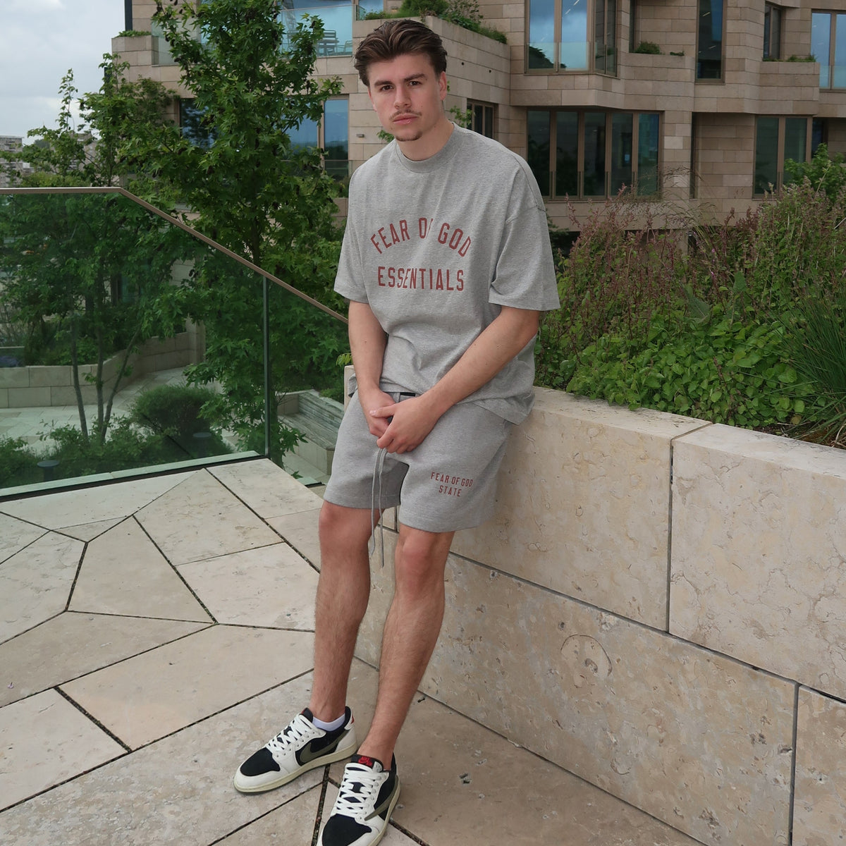Fear of God Essentials FW24 Dark Heather Summer Set